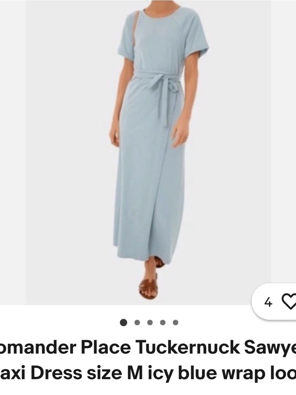 Tuckernuck Icy Blue Midi Wrap Dress